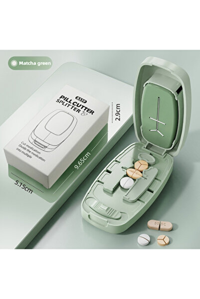 choice2 علبة حبوب سفر محمولة خضراء من AiQUE، منظم حبوب، 7 أيام، 21 خانة، 3 مر...