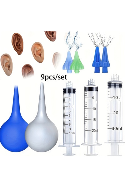 Choice 7pcs xier Effective Earwax Removal Tool With Earball Syringe Travel-Fr...