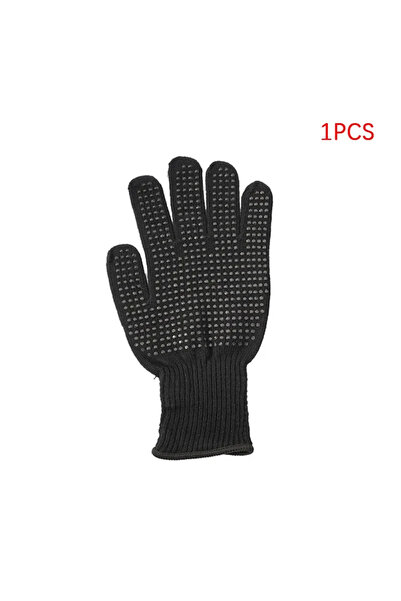 Choice1 قفازات سوداء مانع للانزلاق ، قطعة واحدة، لتصفيف الشعر، مكواة تجعيد ال...