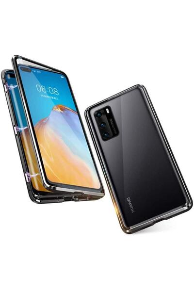 Hkess Husa cu protectie 360°, Cadru magnetic metalic, Sticla securizata fata-...
