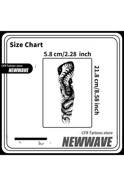 Choice قطعة واحدة من وشم مؤقت مقاوم للماء يدوم طويلاً، مصنوع من عصير عشبي داك...