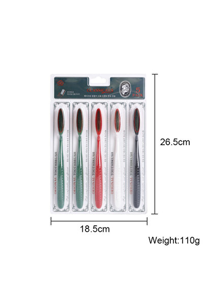 Choice 5 قطع من رؤوس فرشاة أسنان للبالغين، ممتدة وعريضة، معبأة بشكل فردي، فرش...