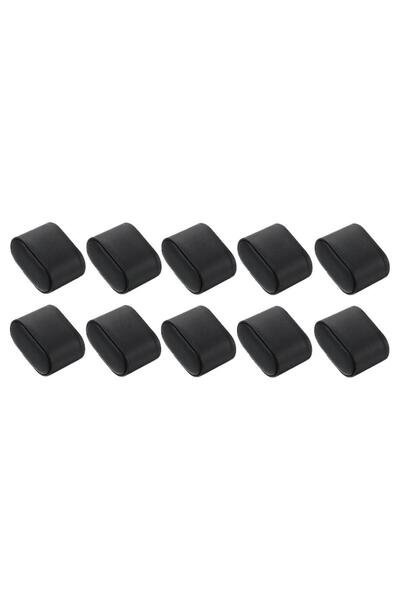 Choice وسائد ساعات متعددة الاستخدامات من الجلد الصناعي الأسود (10 قطع) لعرض ا...