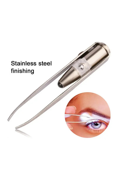 Choice1 قطعة واحدة أو 1/3 قطع من ملقط الحواجب LED المصنوع من الفولاذ المقاوم ...