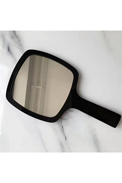 Choice مرآة مكياج يدوية سوداء لتطويل الرموش، مرآة مربعة الشكل للمكياج بمقبض