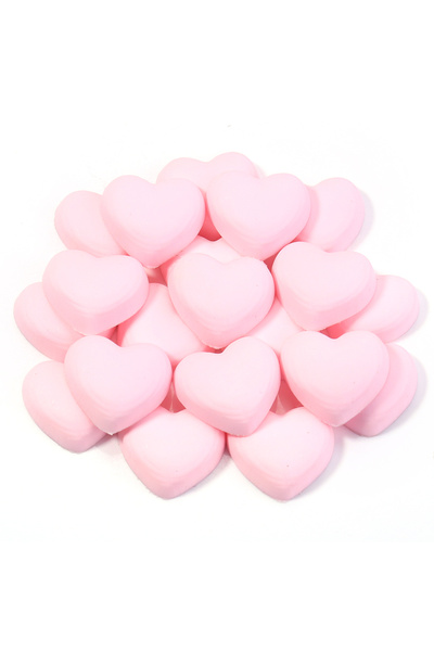 Choice 30 قطعة من خرز القلب الوردي الملون ذي الظهر المسطح، مقاس 17 × 19 مم، ل...