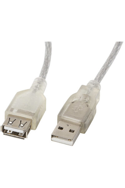 Lanberg Cablu USB CA-USBE-12CC-0018-TR 1,8 m USB 2.0 USB A Transparent