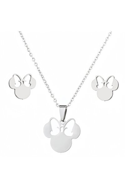 Choice 45cm TZ130S Anime Cute Cartoon Bow Mouse Stainless Steel Jewelry Set F...