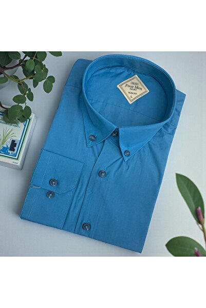 GÖMLEK GALERİSİ Slim Fit Straight Long Sleeve Men's Shirt