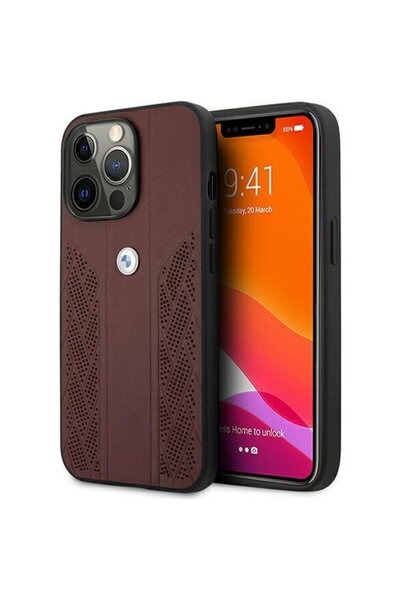 BMW Husă Etui BMHCP13LRSPPR pentru iPhone 13 Pro/13 6,1" roșu/roșu, piele cur...