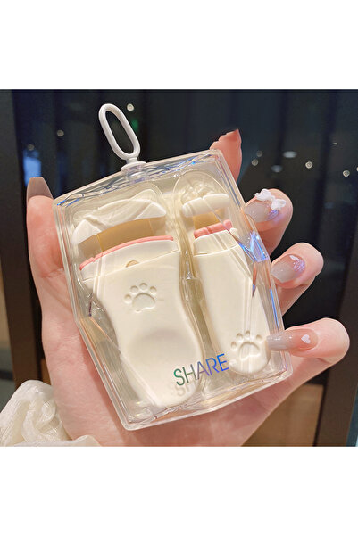 Choice WHITE Eyelash Clip Cat Claw Eyelash Clip 1 Set Of Portable Cute Eyelas...