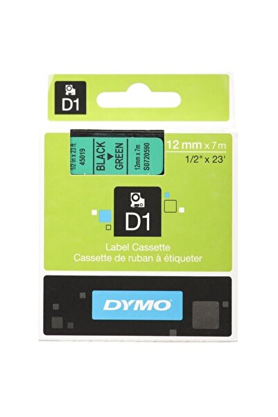 Dymo Bandă D1- 12mm x 7m Negru/zielony S0720590 (12mm )