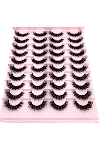 Choice6 20 زوجًا - ja41، 20 زوجًا من الرموش الاصطناعية ثلاثية الأبعاد المصنوع...