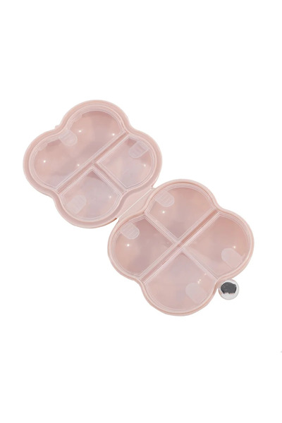 Choice1 منظم حبوب محمول على شكل زهرة باللون الوردي، يتسع لـ 7 أيام، علبة أدوي...