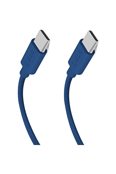 SBS Cablu împletit USB-C TECABLETISUETCCB - USB-C 1,5 m 60 W - albastru