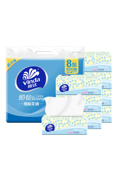 Choice ٨ عبوات من ورق الرسم فيندا فاين آند تاف، ١٠٠ رسمة في العبوة؛ ٣ طبقات م...