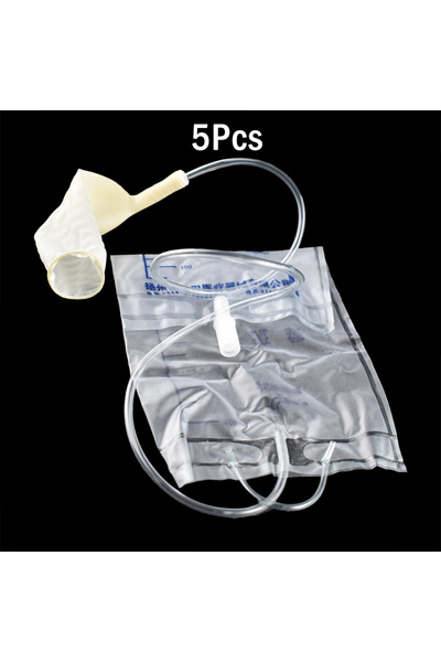 Choice R-062-5pcs 5pcs/Lot كيس تصريف بول للرجال، قسطرة طبية من اللاتكس، سعة 1...