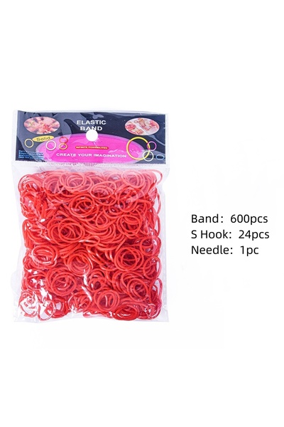Choice Red 600pcs Loom Bands Kit Bracelet Making Kit for Kids Elastic Weaving...
