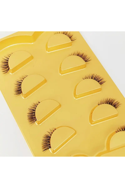 Choice Gold Luxury Cat Eye Handmade False Eyelashes – 5 Pairs Natural Short L...