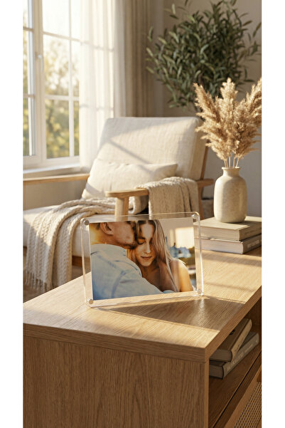 Civcivli İşler Şeffaf Pleksi Magnet & Masaüstü Fotoğraflık – Çift Kullanımlı ...