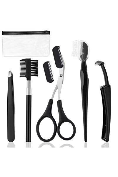 Choice1 01 5/6 PCS Eyebrow Trimming Kit, Stainless Steel Tweezers, Brush, Com...