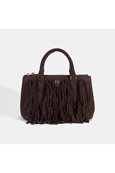 Desa Kadın Acı Kahve Püskül Detaylı Süet El Çantası