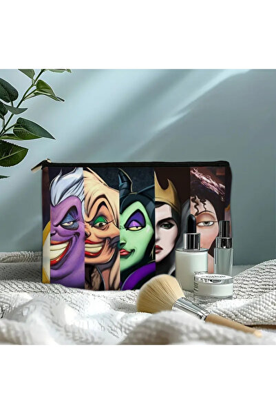 Choice حقيبة مكياج مطبوعة من سلسلة أشرار ديزني، تضم شخصيات كلاسيكية مثل أورسو...