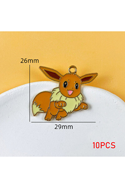 Choice 10pcs-Eevee 8/10Pcs Cute Cartoon Pokemon Pikachu Charizard Charms for ...