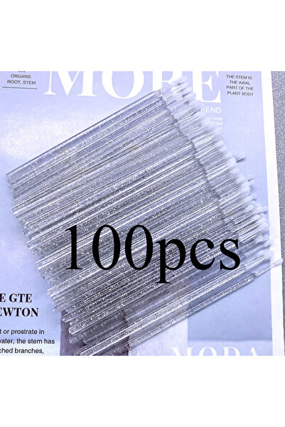 Choice1 ١٠٠ قطعة فضية، ١٠٠ قطعة من فرشاة دقيقة لإزالة الرموش الكريستالية، فرش...