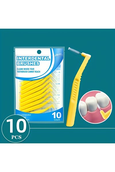 Choice 10PCS/Set Interdental Oral Brush L Shape Push-Pull Oral Care Teeth Whi...
