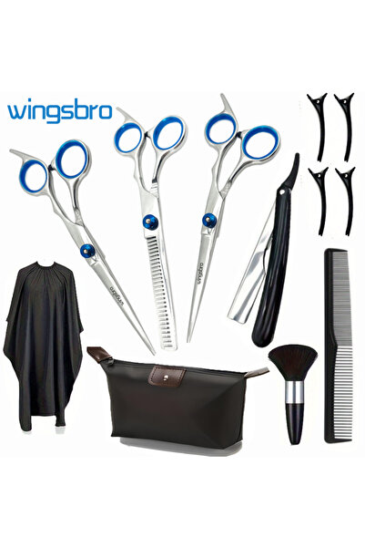 Choice5 مجموعة مقصات قص الشعر الاحترافية الفضية، مجموعة مقصات تخفيف الشعر للا...