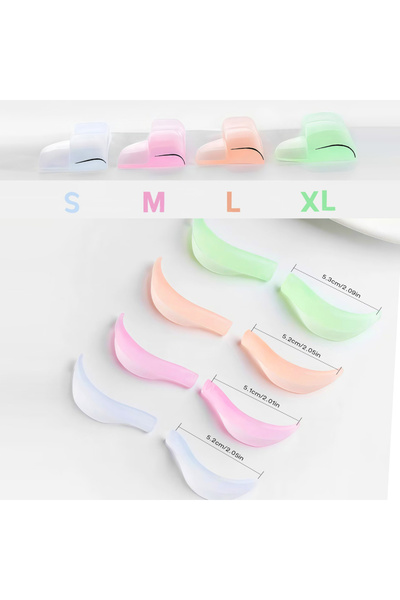 Choice 4 Pairs 4 Pairs Lash Lift Rods, Colorful Eyelash Perming Pads Silicone...