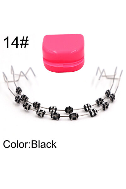 Choice10 طقم مجوهرات أسنان أسود مزيف بتصميم تقويم أسنان، قابل للإزالة وغير دا...