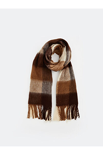 LC Waikiki I Fringed Checked Embroidered Embroidered Women's Scarf from Freez...