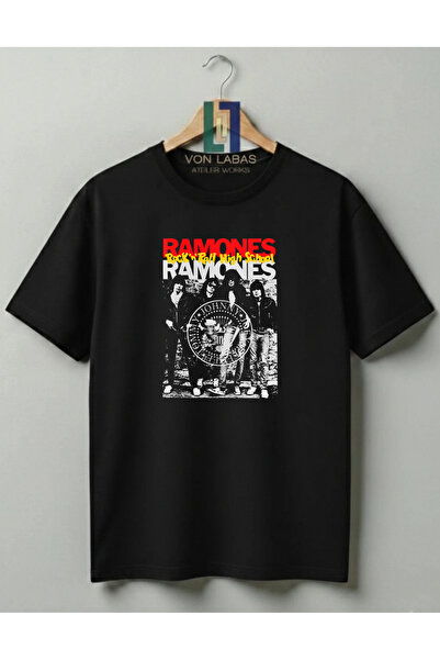 Grafftee Clothing Ramones Retro Rock Band Design Premium 100% Cotton Unisex T...