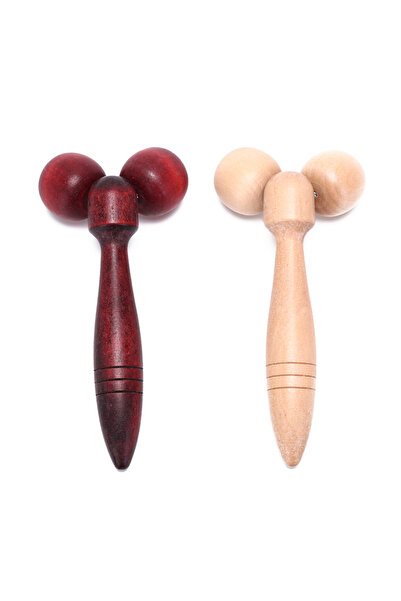 Choice أداة تدليك بكرات خشبية، لون عشوائي، قطعة واحدة، لتدليك اليدين والوجه و...