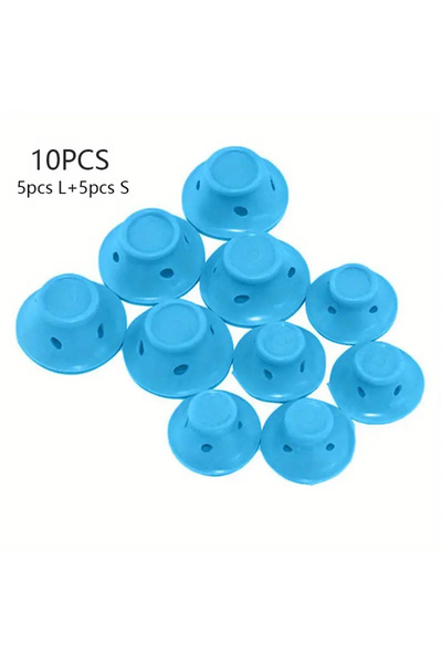 Choice مجموعة من 10 أو 20 قطعة من بكرات الشعر الزرقاء على شكل فطر، بكرات ناعم...