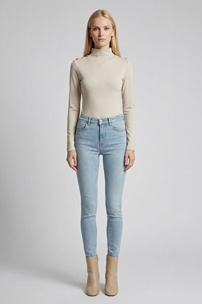 Rays 8312A Shoulder Tie Blouse Beige