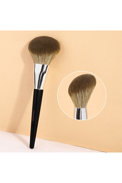 Choice فرشاة بودرة احترافية سوداء مائلة من MAANGE، ذات شعيرات كبيرة ناعمة وكث...