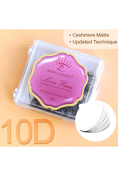 Choice13 مزيج من رموش سونغ 0.05 مم D 10D، قاعدة مدببة 10D، مراوح جاهزة، مراوح...