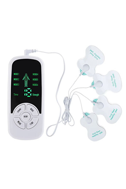 Choice جهاز تحفيز العضلات الكهربائي EMS بستة أوضاع، أبيض اللون، وحدة TENS، جه...