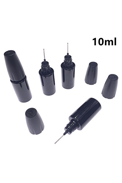 Choice زجاجة سوداء ذات فتحة دقيقة سعة 10 مل مع غطاء، أنبوب إبرة طويل، زجاجة ب...