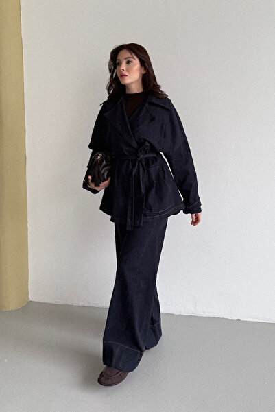 VESNA High Waist Wide Leg Denim Trousers