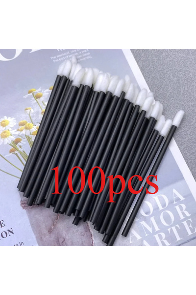 Choice12 100PCS Black Wholesale 100/1000 PCS Disposable Lip Brush Women Acces...