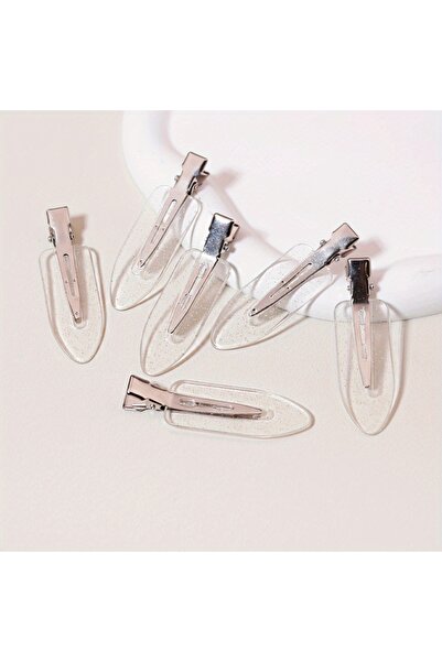 Choice مجموعة من 6 قطع من مشابك الشعر البيضاء غير الملحومة، بدون انحناءات، مع...