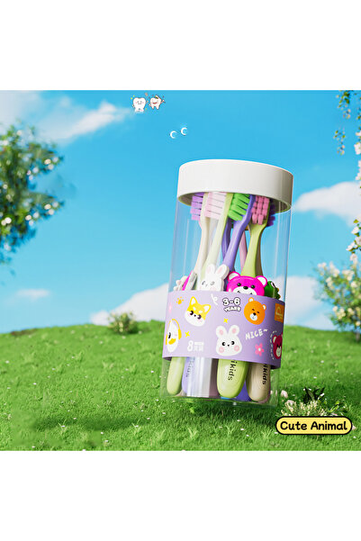 Choice فرشاة أسنان للأطفال برسومات حيوانات كرتونية متعددة، شعيرات ناعمة، مناس...