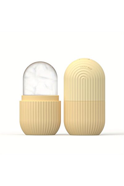 Choice مدلك الوجه والعينين بأسطوانة ثلجية من السيليكون الأصفر - عناية طبيعية ...