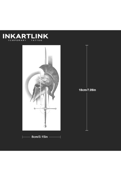 Choice 638-0818L Corinthian Helmet And Sword Temporary Tattoo,Lasts To 15 Day...