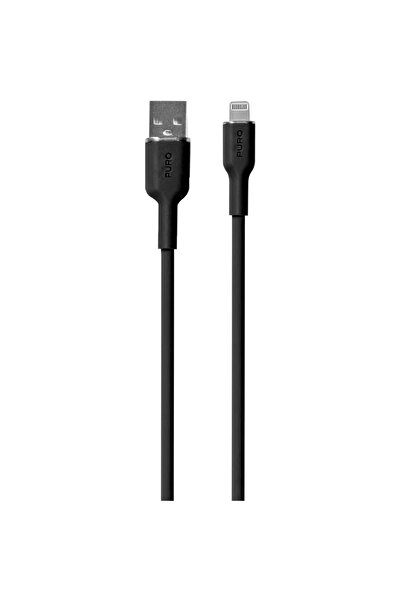 Puro Elektrik Cablu Lightning Puro Soft USB-A, silicon, 1,5 m, negru