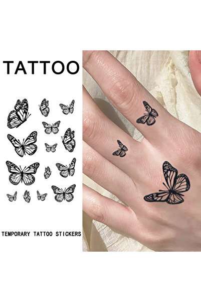 Choice KJ155 فراشة، ملصق وشم مؤقت مقاوم للماء، قطعة واحدة، يدوم طويلاً لمدة أ...